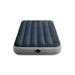 Intex 64781E Dura-Beam Standard Single-High Air Mattress: Fiber-Tech – Twin Size – 2-Step Pump – 10in Bed Height – 300lb Weight Capacity