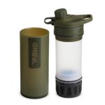 GRAYL GeoPress 24 oz Water Purifier Bottle – Filter for Hiking, Camping, Survival, Travel (Olive Drab)