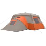 Ozark Trail 11 Person 3 Room 14′ x 14′ Instant Cabin Tent (Orange)