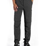 Wespornow Men’s-Convertible-Hiking-Pants Quick Dry Lightweight Zip Off Breathable Cargo Pants for Outdoor, Fishing, Safari (Grey, Medium)