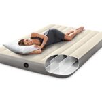 INTEX 64103E Dura-Beam Standard Single-High Air Mattress: Fiber-Tech – Queen Size – 10in Bed Height – 600lb Weight Capacity – Pump Sold Separately