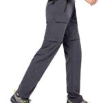 Wespornow Women’s-Hiking-Pants Convertible-Zip-Off-Quick-Dry-Pants for Cargo, Camping, Travel, Outdoor, Fishing, Safari (Grey, Medium)