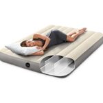 INTEX 64102E Dura-Beam Standard Single-High Air Mattress: Fiber-Tech – Full Size – 10in Bed Height – 600lb Weight Capacity – Pump Sold Separately