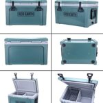 GiNT Ultra-Light 52 Quart Hard Cooler Insulated Portable Ice Chest Box with Basket & Divider, Great for The Beach, Boat, Fishing, Barbecue or Camping (Green)