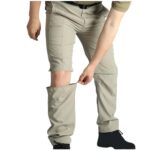 Generic Men’s Convertible Hiking Pants Lightweight Zip Off Outdoor Travel Camping Fishing Safari Pants Quick Dry Tactical Cargo Pants Khaki, Large