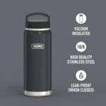 ICON SERIES BY THERMOS Stainless Steel Water Bottle with Screw Top Lid, 40 Ounce, Granite