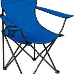 Trademark Innovations Folding Outdoor Beach Camp Chair, 18″ L x 31″ W x 32″ H, Blue