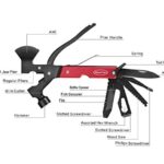 RoverTac Camping Essentials, Multi Tool Axe Hatchet Survival Gear 14-in-1 Multitool Knife Hammer Pliers Saw Bottle Can Opener Screwdriver, Multitool for Camping Hiking Survival, Gifts for Men Him Dad