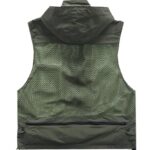 M2C Mens Hooded Mesh Multiple Pockets Traveling Vest XL Army Green