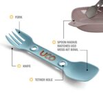 UCO Utility Spork Camping Spoon-Fork-Knife Utensil, 4 Pack