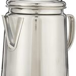 Coleman Stainless Steel Percolator Coffee Pot, 12-Cup Capacity Lightweight Coffee Percolator, No Filter Needed, Durable Outdoor Coffee Maker for Camping, Backpacking, RV, Stovetop, Campfire, & More