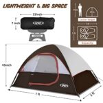 Camping Tent 2 Person, Waterproof Windproof Tent with Rainfly Easy Set up Portable Dome Tents for Camping