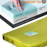 Gaialoop Thick Memory Foam Camping Mattress Sleeping Pad [Car/Tent/Cot] 3” Portable Floor Play Mat Roll Up Futon Mattress for Guests Kids Adults Sleepover Travel [Cot: 72 * 24 * 3″ 2023 Upgraded]