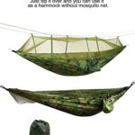 Camping Hammock with Mosquito Net Uplayteck Portable Double/Single Travel Hammock Insect Netting 210D Nylon Hammock Swing for Backyard Garden Camping Backpacking Survival Travel (Camo)