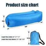 ELUBOIDG Inflatable Lounger Air Sofa -Portable,Waterproof Anti-Air Leaking Design,Inflatable Beach Chair for Camping, Hiking,Seaside – Ideal Inflatable Couch for Pool and Festivals