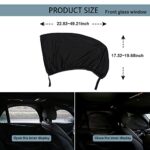 Upgrade Stretchable&Breathable SUV Car Window Shade – Oversize Double Mesh for Heat Shading and Bug&UV Protection – Car Must Have Privacy Shades for Car,Truck,SUV When Camping (Front window/2pcs)