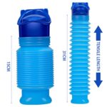 CUNQN Emergency Toilet Shrinkable Urinal Urine Bottle Portable Potty Pee Bottles for Male Female Kids Outdoor Camping Travel Traffic Jam 750ml 1PCS