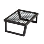 Amazon Basics Medium Portable Folding Camping Grill Grate – 18 x 12 x 7 Inches, Black Steel