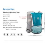 AONIJIE 5L Outdoor Sport Multifunctional Camping Backpack Cycling Running Climbing Hiking Hydration Vest Pack with 500ml Soft Flask (Blue)