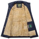 Neecan Men’s Outdoor Stand Collar Fleece Jacket Vest Casual Padded Vest Coats Army Green 2XL