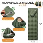 MA Shop Ultralight Camping Sleeping Pad Self Inflating Sleeping Backpack Camping Air Mattresses for Tents One Person Sleeping Bag Insulated Sleeping Pad Suitable for Tent, Beach, Car & Home