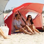 Sport-Brella Premiere UPF 50+ Umbrella Shelter for Sun and Rain Protection (8-Foot, Red)