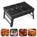 Barbecue Grill, Charcoal Grill Folding Portable Lightweight Barbecue Grill Tools for Outdoor Grilling Cooking Camping Hiking Picnics Tailgating Backpacking Party (Medium)