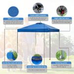 PHI VILLA Outdoor Pop up Canopy 10’x10′ Tent Camping Sun Shelter-Series Party Tent, 100 Sq. Ft of Shade (Blue)