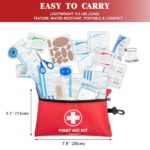 Atickyaid Mini First Aid Kit – 140 Piece Small First Aid Medical Kit for Car, Home, Office, Travel, Camping, Sports, Outdoor, School – Emergency First Aid Supplies and Survival Kit