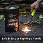 FireFlame Quick Instant Fire Starter – 100% Waterproof All-Purpose Indoor & Outdoor FireStarter, for Charcoal Starter, Campfire, Fireplace, Firepit, Smoker – Odorless and Non-Toxic – 20 Pouches in Bag