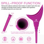 Female Urination Device,Reusable Silicone Female Urinal Foolproof Women Pee Funnel Allows Women to Pee Standing Up,Women’s Urinal is The Perfect Companion for Travel and Outdoor (Fuchsia)