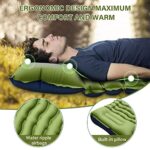 Camping Sleeping Pad, Ultralight Camping Mat with Pillow Built-in Foot Pump Inflatable Sleeping Pads Compact for Camping Backpacking Hiking Traveling