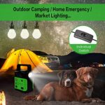 Solar Generator – Portable Power Station for Emergency Power Supply,Portable Generators for Home Use,Camping&Outdoor,Solar Powered Generator With Panel Including 3 Sets LED Light (green)