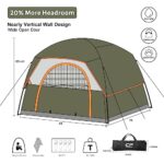 CAMPROS CP Tent 4 Person Camping Tents, Waterproof Windproof Family Dome Tent with Rainfly, Large Mesh Windows, Wider Door, Easy Setup, Portable with Carry Bag – Olive