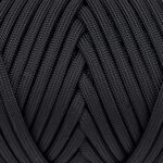 XKDOUS 550 Paracord 50ft Black Parachute Cord, 100% Nylon 7 Strand Inner Core Type III Tactical Paracord Rope, Outside Survival Gear for Bracelets, Lanyards, Handle Wraps, Camping & Hiking