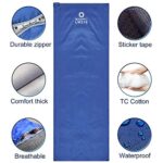 ECOOPRO Warm Weather Sleeping Bag – Portable, Waterproof, Compact Lightweight, Comfort with Compression Sack – Great for Outdoor Camping, Backpacking & Hiking-83 L x 30″ W Fits Adults (A-Dark Blue)