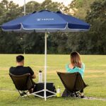 AMMSUN Shade Umbrella, Premium Portable Umbrella with Stand, 6.5ft Lightweight Sports Umbrella for Sporting Games, Adjustable Instant Sun Protection and Easy to Carry, Navy Blue