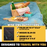 Wise Owl Outfitters Camping Blanket – Packable & Waterproof Warm Camping Quilt – Outdoor Blanket for Stadium, Backpacking, Camping, Travel, and Hiking