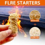 E500 Fire Starter – 60 PCS Natural Tumbleweeds Fire Starter for Camping, BBQ, Fire Pit & Wood Fireplace – Charcoal Fire Starter for Grill