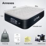 Cirtek Inflatable Mattress, inflatables Bed, Camping, Travel, Tent Portable Size Lightweight Matress, Easy to Sleeping, Configuration Blow Pump (13 Queen)