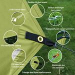 VILLEY Hammock Tent Rain Fly, Octagonal Waterproof Camping Tarp, Sun Shelter for Camping, Backpacking, Hiking, Accessory Includes Stakes, Ropes and Carry Bag (Green)