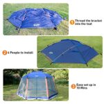 CAMPROS CP Screen House 13 x 13 Ft Screened Mesh Net Wall Canopy Tent Screen Shelter Gazebos for Patios Outdoor Camping Activities – Blue