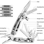 WETOLS 21-in-1 Multi-Pliers, Multi-Tools, Foldable and Self-Locking, with Hard Stainless Steel, Multitool Used as Pliers, Knife, Bottle Opener, Screwdriver, Sickle etc, WE-182