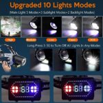 AXRUNZE 30W Super Bright LED Rechargeable Headlamp, 150000 Lumens, 10 Modes, Motion Sensor, IPX7 Waterproof, 135 Adjustable, 2 Pack