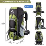 Night Cat Hiking Backpacks 70L Camping Backpacking Packs for Men Women Lightweight Outdoor for Mountaineering Traveling, No Internal Frame