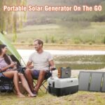 Portable Solar Generator, 300W Portable Power Station with Foldable 60W Solar Panel, 110V Pure Sine Wave, 280Wh Lithium Battery Pack with DC AC Outlet for Home Use, RV, Outdoor Camping Adventure