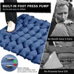 ropoda Extra Thickness 3.9” Inflatable Sleeping Pad for Camping with Pillow, Built-in Foot Pump, 77”*27” Sleeping Mat with Carry Bag, Ultralight & Compact Camping Mattress for Hiking, Camping