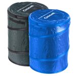 Coghlan’s Pop-Up Campsite Trash and Recycling Bin, 2-Pack Combo, Tear-Resistant Polyethylene, 29.5 Gallon Volume (Black/Blue)