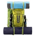 Ubon 60L Ventilated Camping Backpack Hiking Framed Backpack with Integrated Rainfly Green