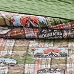 Chezmoi Collection 3-Piece Quilt Bedding Set Country Cabin Lodge Camping Outdoor Wilderness Microfiber Printed Bedspread Set, King, Green